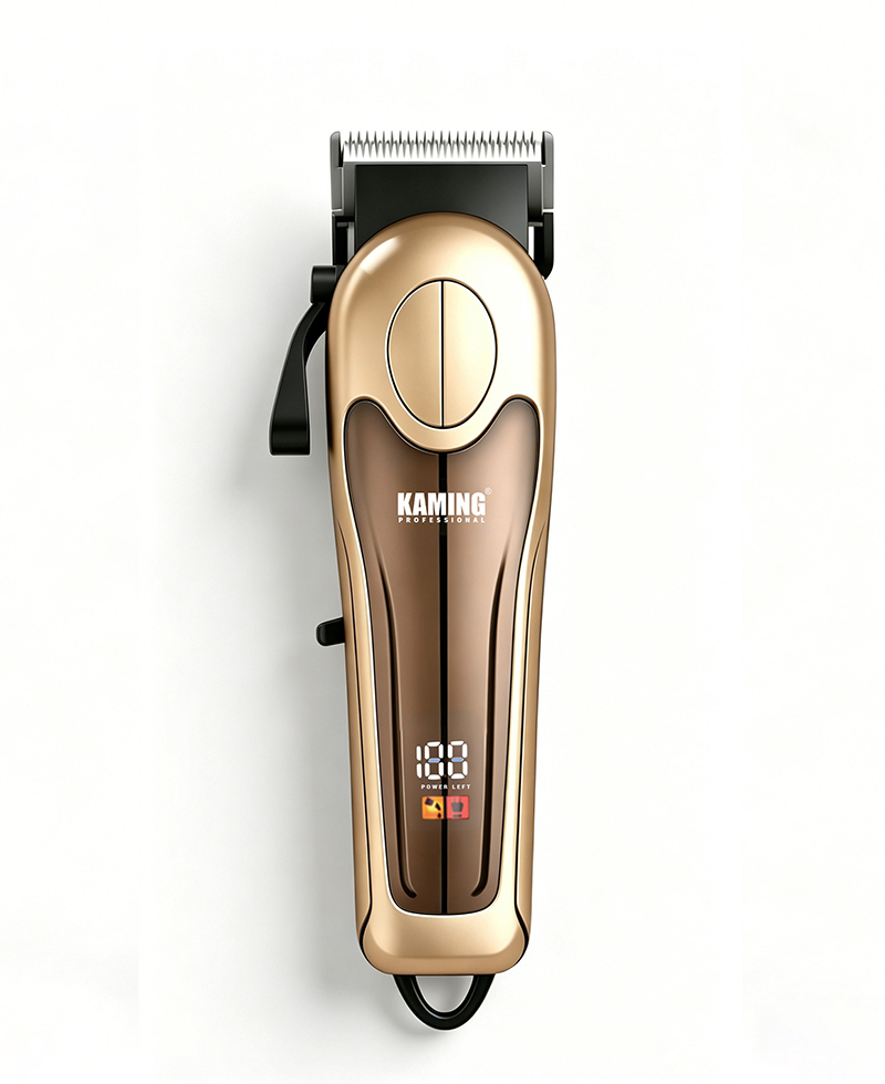 Kaming Pemotong Rambut Pudar Layar LCD Profesional yang Dapat Disesuaikan untuk Salon