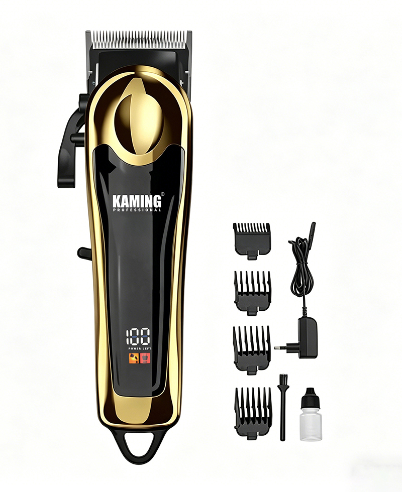 Kaming Pemotong Rambut Pudar Layar LCD Profesional yang Dapat Disesuaikan untuk Salon