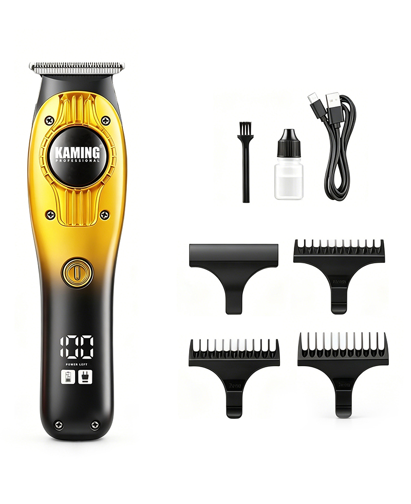 Kaming 1710 Pemangkas Rambut Ukiran Tampilan Digital Zero Gap Profesional