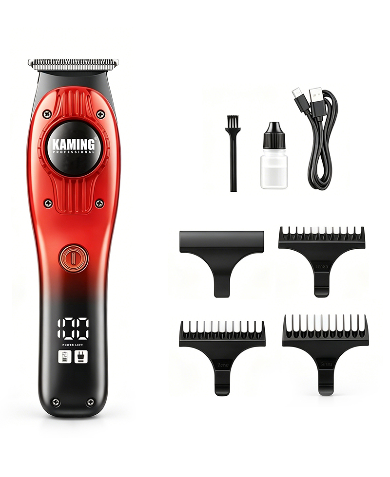 Kaming 1710 Pemangkas Rambut Ukiran Tampilan Digital Zero Gap Profesional