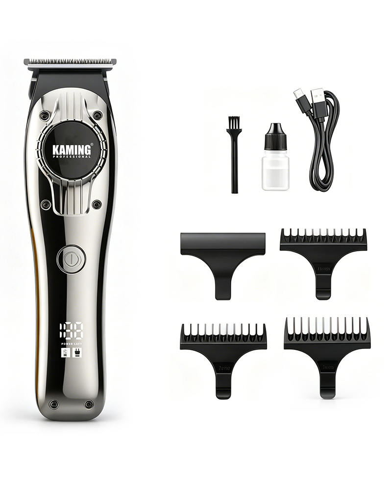 Kaming 1710 Pemangkas Rambut Ukiran Tampilan Digital Zero Gap Profesional