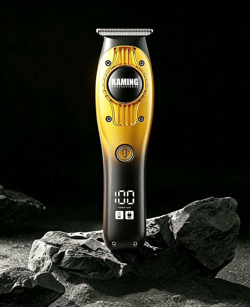 Kaming 1710 Pemangkas Rambut Ukiran Tampilan Digital Zero Gap Profesional